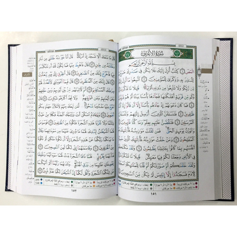 Coran Al-Tajwid et Tahfiz - Arabe - Lecture Hafs - Grand Format - 17,50 X 24,50 cm - 2222