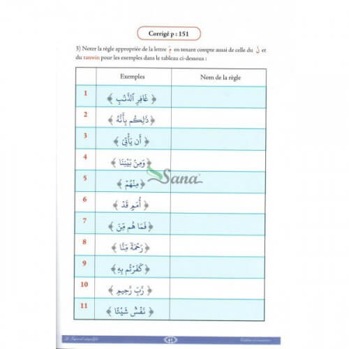 Le Tajwid Simplifié - Cahier d'Exercices - Niveau 1 & 2 - Edition Sana - Première Édition 2015