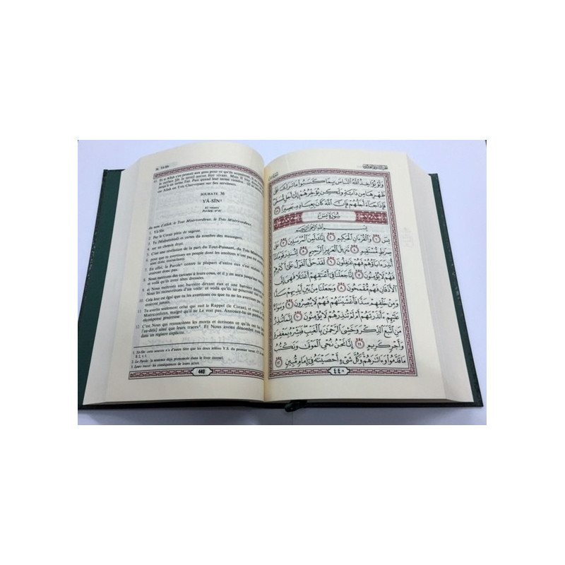 Le Noble Coran - Français et Arabe - Couverture Vert - Format Moyen 14,50 x 21,50 cm