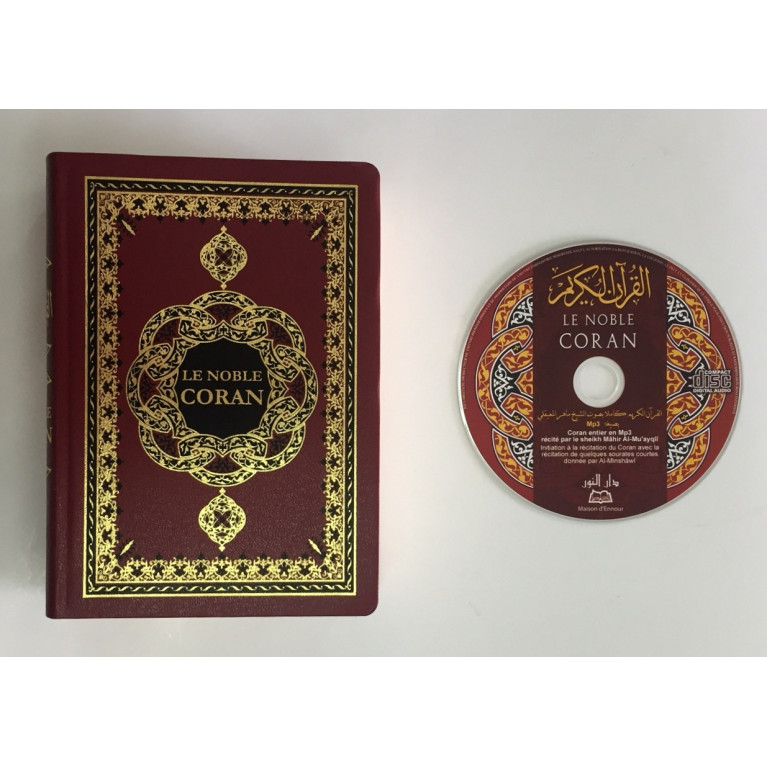 Le Noble Coran PETIT FORMAT Arabe / Français / Phonétique avec CD d'accompagnement du Coran - Edition Ennour - 2129