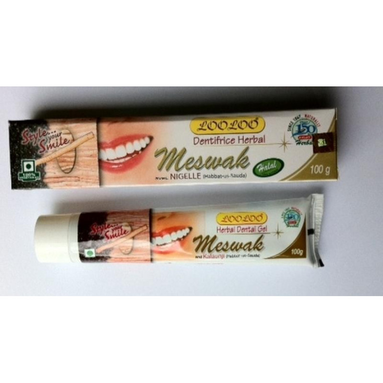 Dentifrice Herbal Looloo 100G Meswak avec Nigelle (Habbat Saouda)