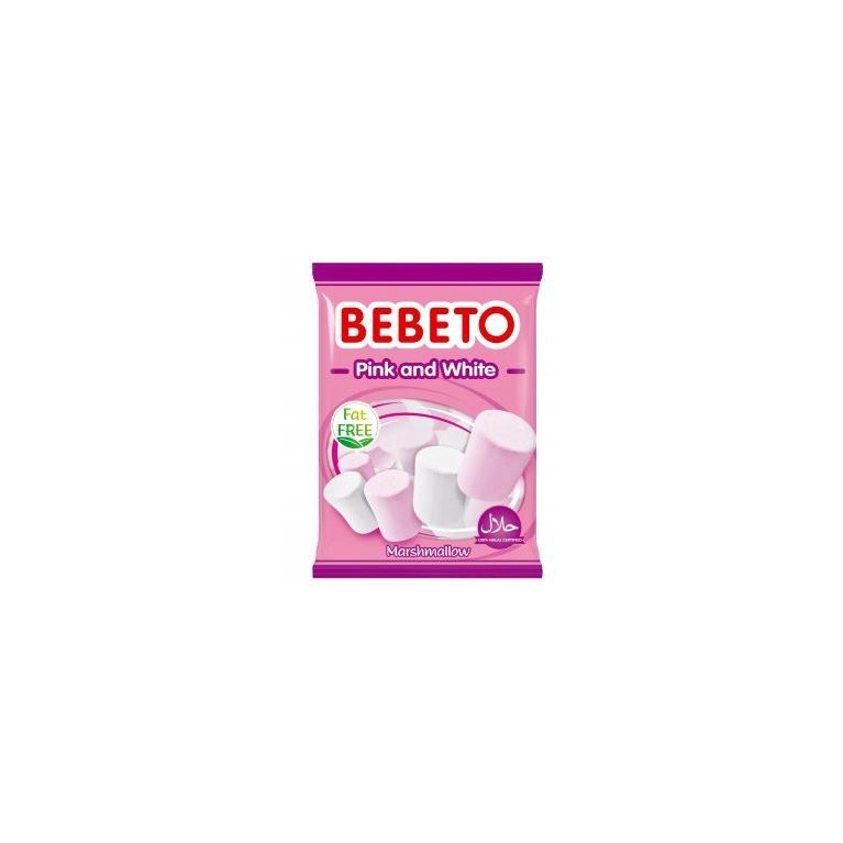 Bonbons Marshmallow - Pink and White - Sans Gras - Bebeto - Halal - Sachet 60gr
