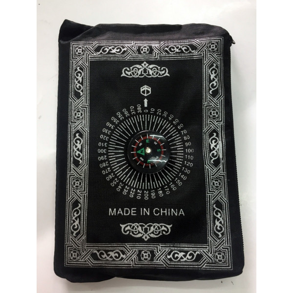 Tapis de Prière Voyage Format de Poche avec Boussole Zipper