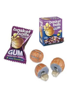 Bonbons - Basket Balls - Bubble Gum - Fini - Halal