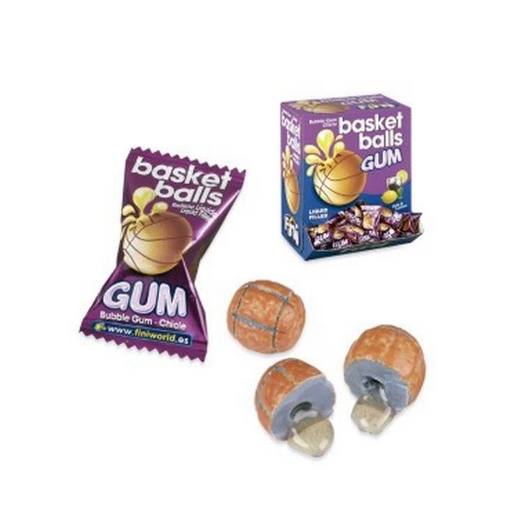 Bonbons - Basket Balls - Bubble Gum - Fini - Halal