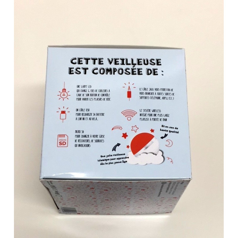 Veilleuse Islamique, Coranique pour Enfants - 6 couleurs