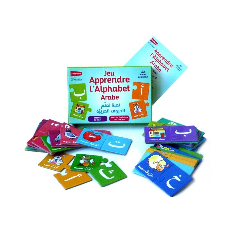 Jeu Apprendre l'Alphabet Arabe - 5 Façons de Jouer - Associer Lettres Arabes Aux Images - GoodWord - A partir de 3 ans