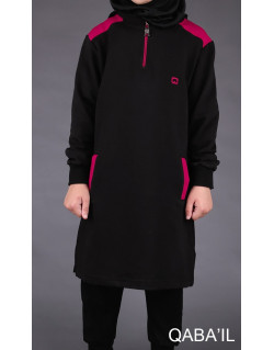 Tunique Longue Jogging - Noir - Qaba'il - 6256