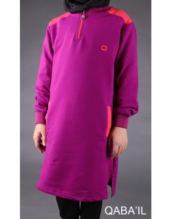 Tunique Longue Jogging - Violet - Qaba'il - 6258
